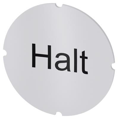 Identification plate for command devices