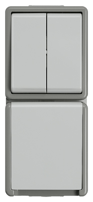 Switch/plug socket combination