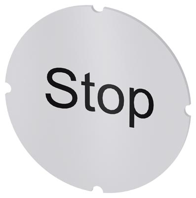 Identification plate for command devices