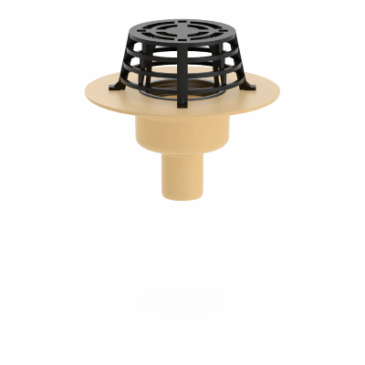 Balcony and terrace drainage rainwater outlet