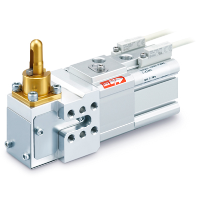 Cilindro de centrado y amarre/Tipo compacto lateral