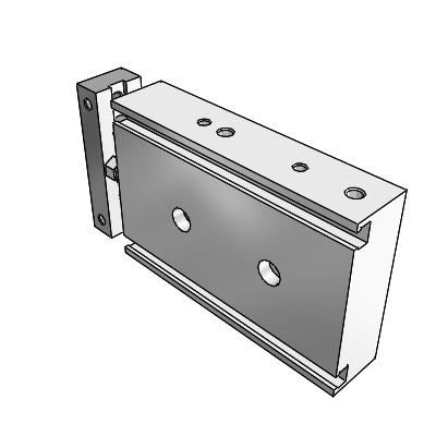 Cilindro de vástagos paralelos/Con bloqueo final carrera