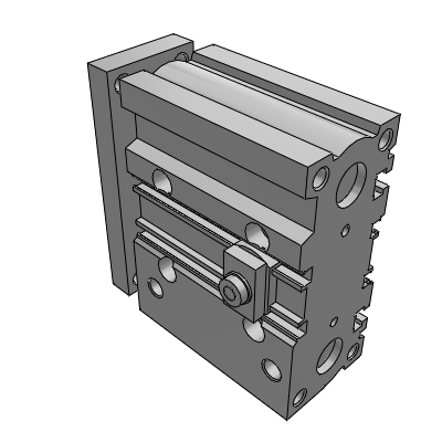 Compact Guide Cylinder High Precision Ball Bushing Type With End Lock