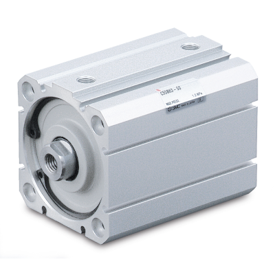 Vérin compact normes ISO (21287)/Double effet, simple tige/Avec racleur métallique