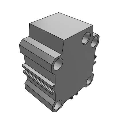 Raccord axial/Simple effet, tige rentrée/sortie