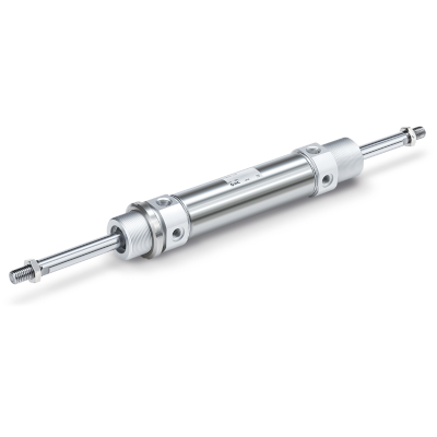 Cilindro pneumatico: Doppio effetto, stelo passante standard