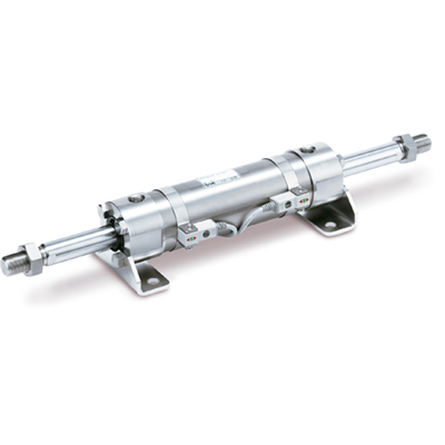 Stainless steel cylinder: Standard type, double acting, double rod