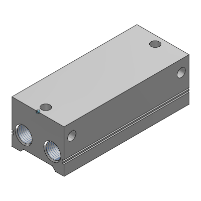 Valvola a 3 vie ad azionamento pneumatico diretto/Manifold