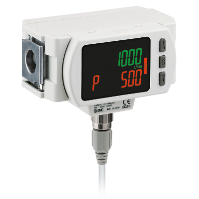 3-Color Display Digital Flow Switch For Large Flow/Modular Type