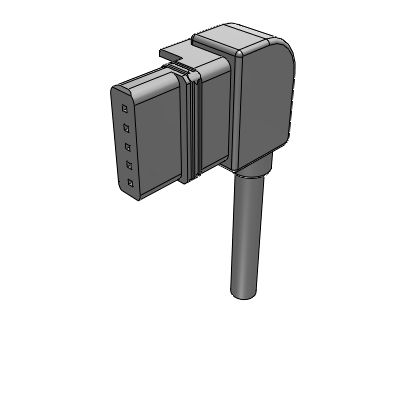 Lead Wire With Connector(2m,With Connector Molded Cover(Right angle))