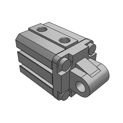 ISO Standards (21287) Compact Cylinder/Double acting, Single rod/Auto switch mounting groove: T-slot type