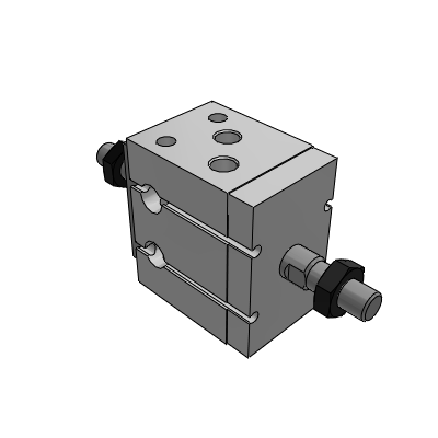Free Mount Cylinder:Non-rotating Rod Type Double Acting,Double Rod