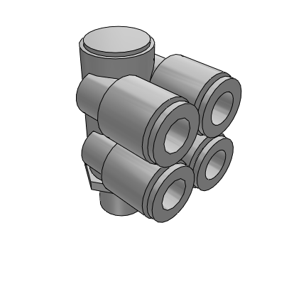 One-touch Fitting Double Branch Universal Male Elbow :This product has been discontinued.