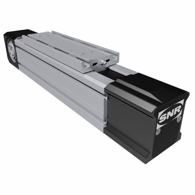 Efficient type linear axis with tooth belt drive