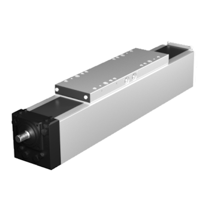 Compact axis with screw drive for food, pharmaceutical and semiconductor industry