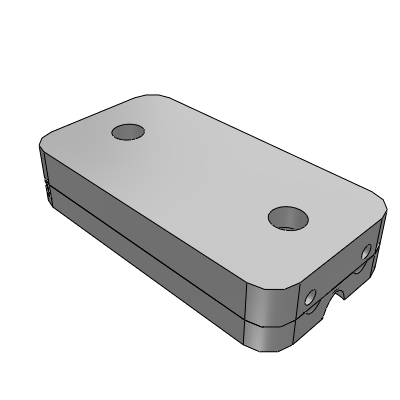 Connecteur en aluminium à deux éléments avec queue d’aronde et sécurité de décrochage