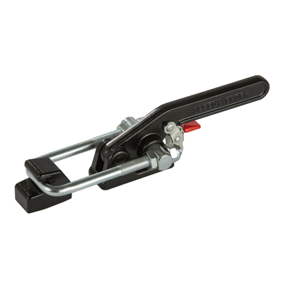 Double tie rod toggle clamps, weldable, with safety lever, heavy-duty series