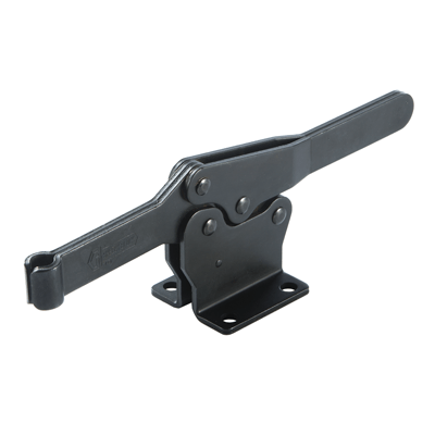 Horizontal toggle clamps with folded base for high temperatures