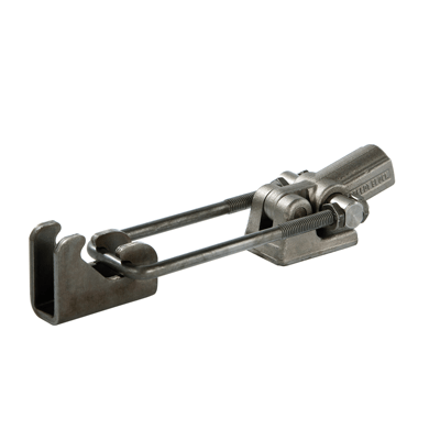 Double tie rod toggle clamps for high temperatures