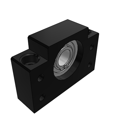 Lead screw support assembly - support side - side with holes