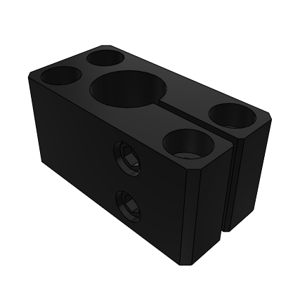 Strut fixing clamp base - square support for base - bolt reverse through hole type / bolt reverse screw hole type