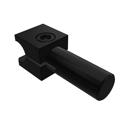 Strut fixing clamp base - clamp rod - straight rod type