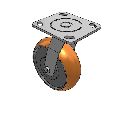 Flat bottom movable type - medium and heavy load type - AGV casters