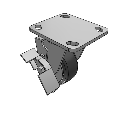 Universal type + block type - medium load - Rubber Caster