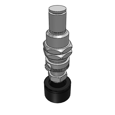Suction cups and accessories - precision - sponge vacuum suction cups - spring top vacuum port - quick coupling type