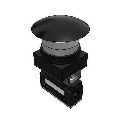 Mechanical valve - large round button