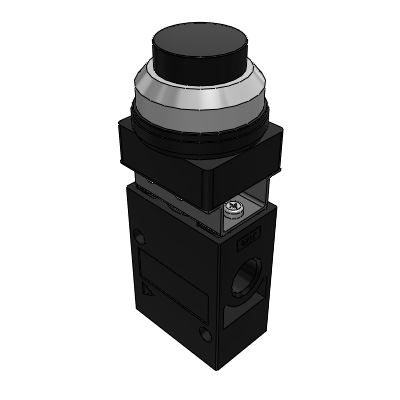 Mechanical valve - convex round button