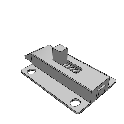 Sliding square latch - with spring device - automatic locking type