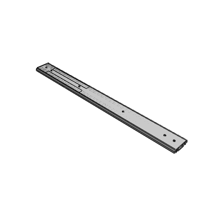 Linear slide rail - three section pull-out type - heavy duty type - steel - interlocking type