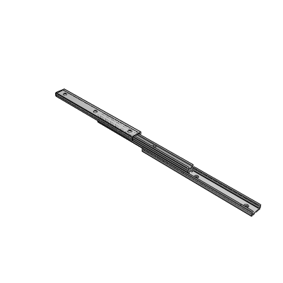 Industrial slide rail light load type- made of aluminum alloy- three-stage pull-out type