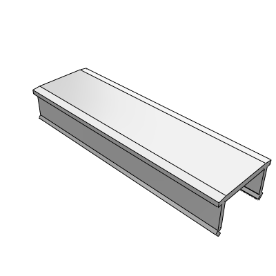 Accessories for Euro 50/60 profiles - Flat seal groove strip - Euro standard groove width 10.2-50/60 series