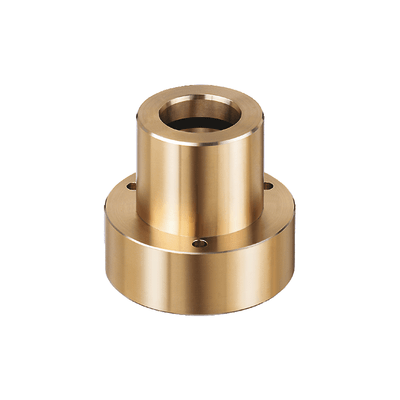 Guide bushes with flange, sliding guide with solid lubricant