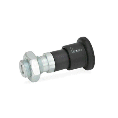 Locking bolt with button actuation