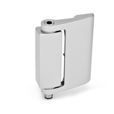 Safety switching hinge with connection plug at the bottom