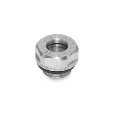 ATEX sight glass, aluminum / ESG glass