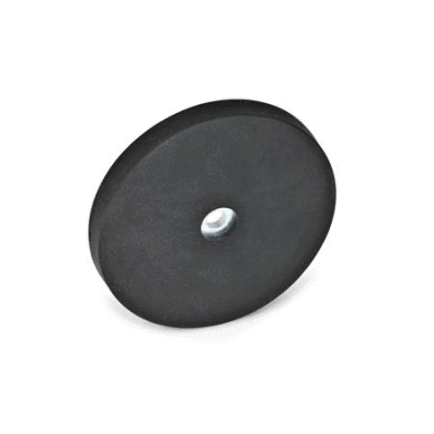 Holding magnet with hole and rubber coating