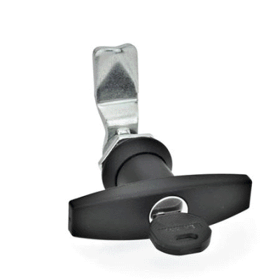 Locking device lockable, operation with T-handle (lock uniform)