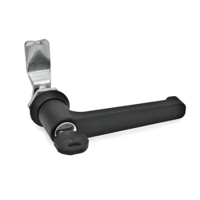 Locking device lockable, operation with handle (lock uniform)