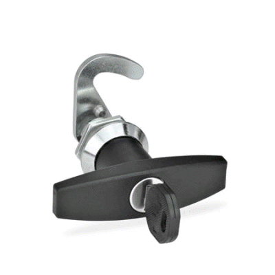 Hook lock lockable, operation with T-handle (lock different).