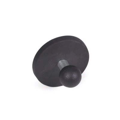 Holding magnet with handle button and rubber coating