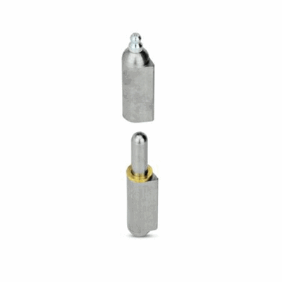 Steel hinge for welding on