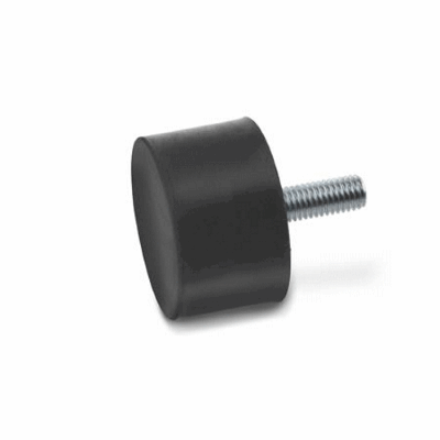 Steel stop buffer with screw