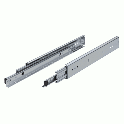 Full pull-out rail serie 070 with angle, tumbler