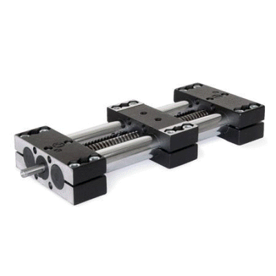 Double tube linear unit, single slide