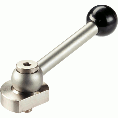 Eccentric clamp with clamping lever, stainless steel