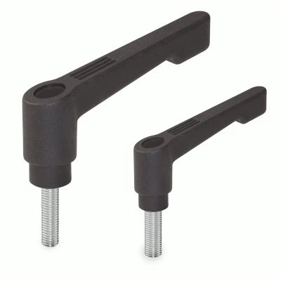 Adjustable safety clamping lever screw/plastic